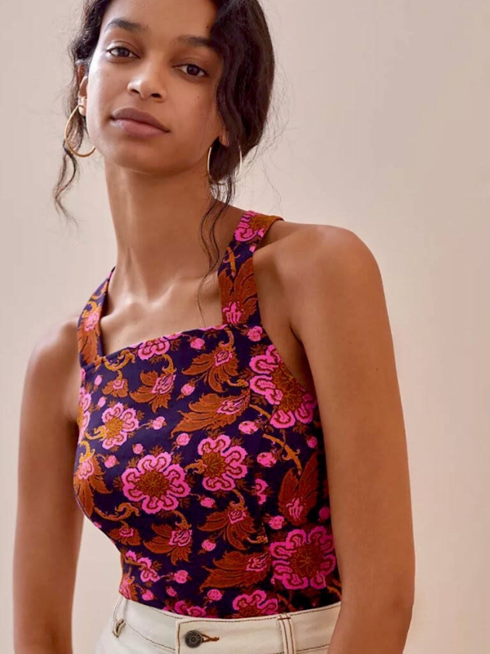 Anthropologie Porridge Seamed Cross Back Tank